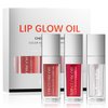 Joyeee Liquid Lip Oil Gloss, 3 Pack Moisturizing Hydrating Nourishing Long Lasting Tinted Lip Gloss Plumper Gift Box for Teens Women Wife Mum Gift Idea