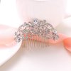 EVER FAITH Austrian Crystal CZ Wedding Royal Flower Leaf Vine Hair Comb Clear Silver-Tone