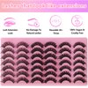 21 Pairs Mink Fluffy Lashes 3 Styles Russian Strip Lashes Cat-eye Lashes Natural Look Faux Lashes Mink D Curl Luxury Soft Fake Eyelashes Dramatic Wispy Faux Eyelashes 3D Fake Lashes By Anforlin