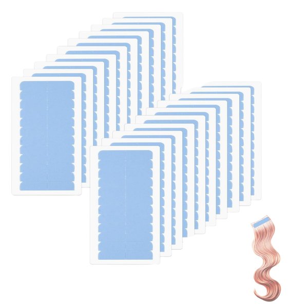 YEEZUNPU 240Pcs Hair Extension Tape, Adhesive Replacement Tape for Hair Extensions, Double Sided Hair Tape Human Hair Tape Tabs Tape in Extension Replacement Tape Wig Tape, Wig Tape Beauty Tools