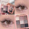 TKDKSFD 9 Color Eye Shadow Palette Glitter Pearly Eyeshadow Palette Nude Long Lasting Korean Charming Eyes Make Up Palette Cosmetics
