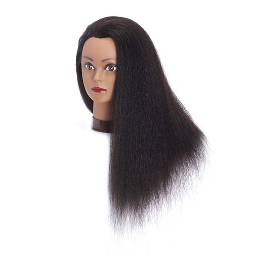 Headfix Hair Mannequin Head 100% Real Hair Hairdresser Practice Styling Training Head Cosmetology Manikin Doll Head With Clamp (6F1919B0216)