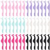 42 Pieces False Eyelashes Applicator Tool Individual Package Plastic Eyelash Extension Tweezers Eyelash Auxiliary Remover Clip for Women Girls Makeup Tools, 6 Colors