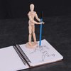US Art Supply® Wood 8" Female - Artist Drawing Manikin Articulated Mannequin with Base and Flexible Body - Perfect for Drawing The Human Figure (8" Female)
