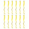 SWACC 12 Pcs Curly Wavy One Color Party Highlights Clip on in Hair Extensions Colored Hair Streak Synthetic Hairpieces (Yellow)