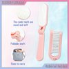 4 Piece Folding Combs Hair Brush Portable Pocket Travel Hairbrush Styling Hairbrush for All Hair for Women Men (Multicolor)