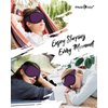 MUSICOZY Sleep Mask, Eye Mask for Sleeping, Breathable Sleeping mask for Men Women, 3D Comfort Contoured for Side Sleepers, Light Blocking Sleeping Mask for Home, Office, Travel, Meditation, Yoga