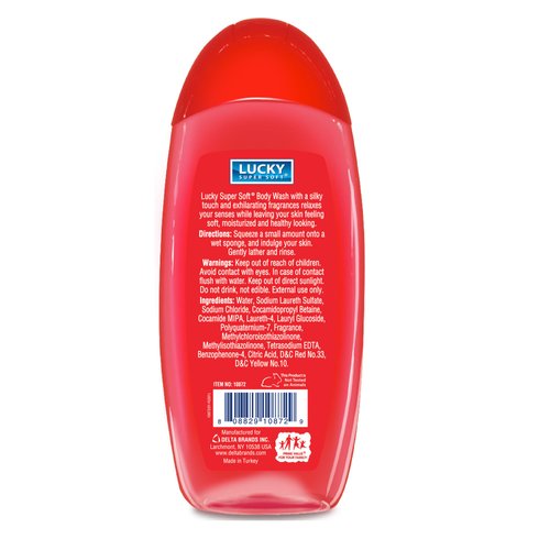 Lucky Super Soft Peach & Pomegranate Body Wash, 16 Fluid Ounce