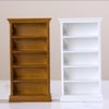 LUOZZY Miniature Bookshelf Model 1/12 Dollhouse Accessories Mini Cabinet Model Small Dollhouse Furniture Decor (White)