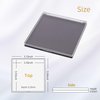 AJLTPA Magnetic Makeup Palette with Frosted Clear Top, 3Pack Empty Eyeshadow Dispensing Storage Box with 60Pcs Adhesive Metal Stickers for DIY Cosmetics Powder-5.72”X5.98”Palette