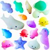 50 Packs Bulk Squeeze Ocean Classroom Students Gifts Rainbow Fidgets Gifts From Teacher, Mini Squishy Animal Holiday Rewards Party Favors for Kids