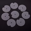 Hicarer 150 Pieces Heat Shield Guards, 6 Pieces Hair Clips, Single Hole, Clear Fusion Glue Protector for Hair Extension Using