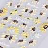 JMEOWIO 3D Embossed Flower Sunflower Nail Art Stickers Decals Self-Adhesive Pegatinas Uñas 5D Floral Daisy Nail Supplies Nail Art Design Spring Summer Decoration Accessories 4 Sheets