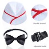 Keymall Kids Waiter Costume Set Vendor Costume Kit 6 Pcs Hat Apron Bow Tie Gloves Cards For Halloween Pretend Play Dress Up (Set B)