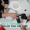 Small Nail Dust Collector Quiet, Powerful Electric Nail Duster Collector Vacuum Cleaner Fan with Adjustable Suction for Nail Tech Manicures Acrylic Nail Gel Dip Removal, Low Noise, White