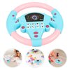TOYANDONA Steering Wheel Toy for Kids Toy Steering Wheel Simulated Driving Controller Electric Early Learning Educational Toy Pretend Driving Seat for Children Boys and Girls