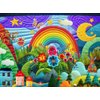 Springbok's Summer Adventure Quilt 1000 Piece Puzzle for Adults Features Imagery of an Amazing and Colorful Quilt Featuring a Summer Scene and The Tools Used to Create It.