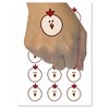 Rooster Chicken Head Cute Temporary Tattoo Water Resistant Fake Body Art Set Collection - 54 1" Tattoos (1 Sheet)