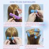 ZMD 36PCS Self Grip Small Hair Curlers, Heatless Roller with Comb Hair Roller for Blowout Salon Hairdressing Home Curlers DIY Hair Styles for Women Medium Short Thin Hair (0.8Inch)