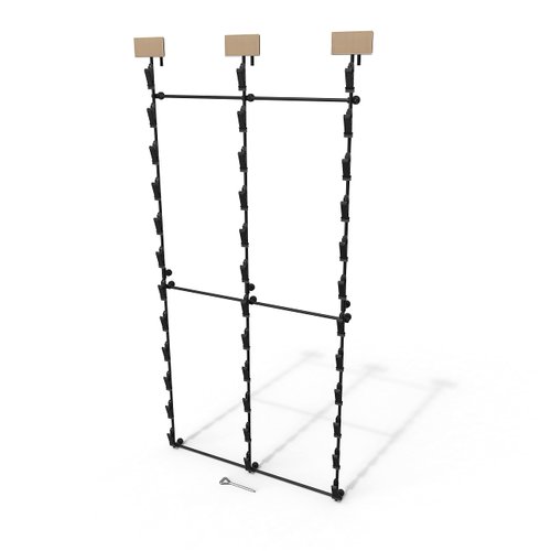 DS THE DISPLAY STORE 3pcs Hanging Strips, Chip Holder for Concession, Potato Chip Bag Holder Rack, Hanging Chip Display Rack Black, Hanging Chip Rack Display Stand