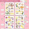 Hohamn Glitter Temporary Tattoos for Girls - 50 Styles Fake Tattoos for Girls Kids Birthday Party Supplies Favors, Baby Shower
