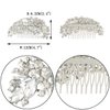 EVER FAITH Silver-Tone Austrian Crystal Bridal Rose Flower Hair Comb Clear