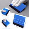 WRAPXPERT Blue Felt Squeegee,2 Pcs Squeegee for Vinyl,Medium Hardness Vinyl Squeegee Scraper Tool Kit for Crafts Car Wrap Window Tint Wallpaper Glass Film Application
