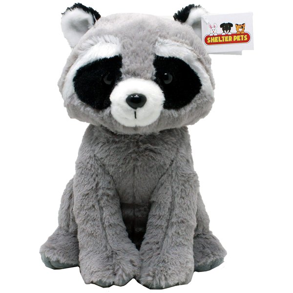 Shelter Pets: Stella the Raccoon - 10" Raccoons Plush Toy Stuffed Animals - Based on Real-Life Adopted Pets - Benefiting the Puppy and Dogs Animal Shelters They Were Adopted From- Trash Panda Plushies