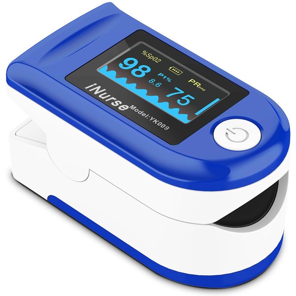 iNurse Pulse oximeter fingertip, Blood Oxygen Saturation Monitor, Portable Blood Oxygen Saturation Monitor for Heart Rate and SpO2 Level。