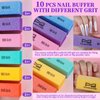 FANDAMEI Nail Buffer Kit, 10 PCS Nail Buffer Block with Different Grit, Nail Buffers, Nail Buffing Block, Buffer Nail File, Cuticle Trimmer, Nail Care Kit, Nail Tools, Nail Kit, Manicure Tools