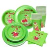 sparkepic 100Pcs Christmas Tableware Set | Festive Green Christmas Characters | Disposable Dinnerware for Christmas Party Decorations | 50 Paper Plates, 25 Napkins, 25 Cups Included