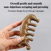 Wooden Comb Green Sandalwood Comb Gua Sha Meridian Comb Scalp massage Comb