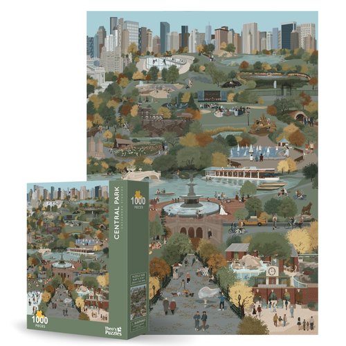 Theo's Puzzles Beautiful Central Park in Autumn, New York City - Intricately Detailed Fall Puzzles for Adults 1000 Pieces - Captivating 1000 Piece Puzzle for Adults with Stunning Visual Appeal