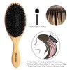 EAGLE FORTRESS Glidease Wood Boar Bristle Hair Brush with Nylon Refined Smooth Bristle for Women, Men, and Kids - Effortless Detangler Hair Brush Ideal for Thick, Thin, Fine All Hair (Bamboo)