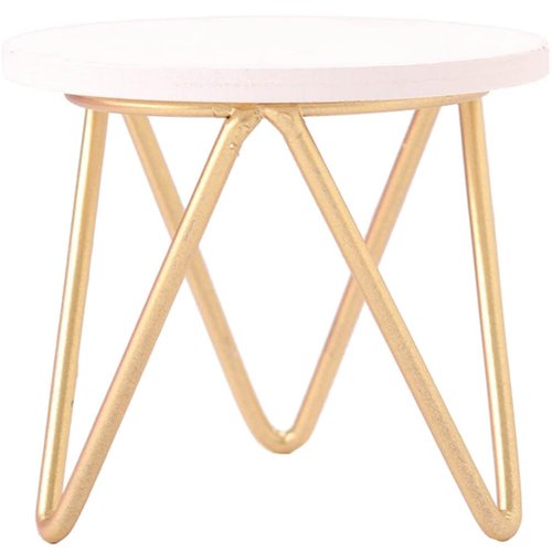 NUOBESTY Dollhouse Table Miniature Coffee Table Wooden Mini Circle Table Model 1:12 Miniature Furniture Scenes Decoration