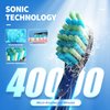 TEETHEORY Electric Toothbrush with Travel Case, Sonic Toothbrush for Adults with 8 Brush Heads for 2-Year Use, 40000 VPM Deep Clean Rechargeable Toothbrushes Last 30 Days with 5 Modes