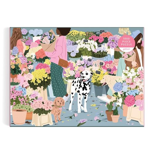 Galison Flower Market 1000 Piece Puzzle from Galison - Challenging 1000 Piece Puzzle, Floral Artwork Illustrations from Ana Hard, Thick and Sturdy Pieces, Wonderful Gift Idea