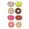 Oottati 2 Sheets Small Cute Children Women Temporary Tattoo Stickers Colorful Donuts Cake for Men Women Teens