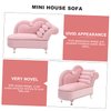 FELTECHELECTR Miniature Dollhouse Sofa Furniture Creative Jewelry Box Organizer Stylish Couch with Playroom and Collectibles