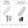 KYDA Silver Chrome Metallic Nail Polish Gel with Brush,Metal Mirror Nails Effect, Reflective Metal Painting Gel, High Glossy Soak off UV/LED DIY Nail Art