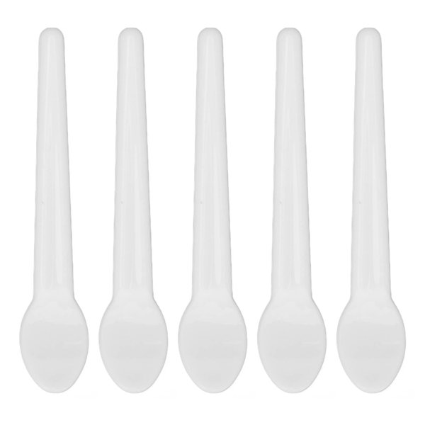 Cosmetic Spatula, 50pcs Cosmetic Cream Spatula Small Spoon Shaped Washable Eye Cream Spatula for Nail Glue Spatula Facial Cream Mask Scoop Skin Care Plastic Spoon for Mixing