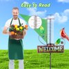 Stargarden Rain Gauge Outdoor, Metal Cardinal Rain Gauge, Rain Gauges with 7inch Plastic Tube, Decorative Rain Gauge for Yard, Garden, Lawn, Pathway