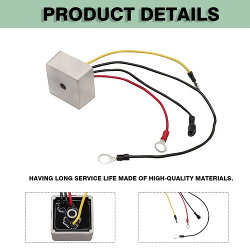 Panglong Voltage Regulator Rectifier, Club Car Voltage Regulator Replacement, Suitable for 1992-Up Club Car DS & Carryall Gas Golf Cart, Replace OEM# #1027101-01, 1015777 - EPIGC113,1015777, 102711201