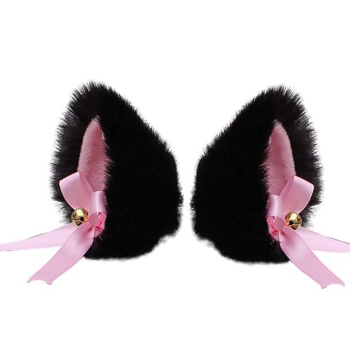 Cute Cat Ears Hair Clips Pins Hairpin Anime Lolita Cosplay Headwear Neko Cat Ears Headpiece Hallo...