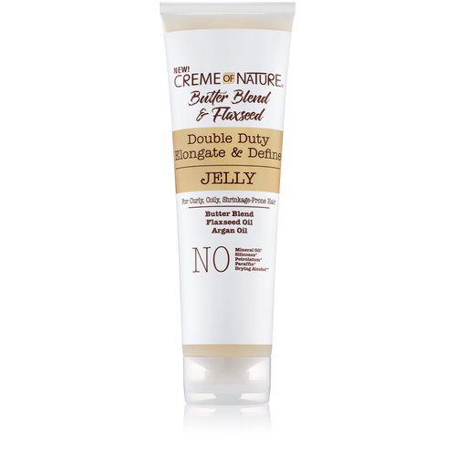 Creme of Nature, Curl Elongater, Butter Blend, Argan Oil, Flaxseed Oil, Curl Jelly for Defining Hydration, 8.45 Oz
