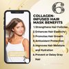 Fadelo Collagen Hair Mask for Damaged Hair-Deep Nourishing Repair Conditioning Argan Oil Treatment-For Dry, Damaged Textures, Boosts Texture & Resilience 500ml/16.90 oz, Yellow