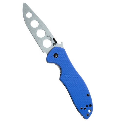 Kershaw Emerson’s E-Train Pocket Knife (6034TRAINER) Specially Designed Unsharpened 3.2” Blade and Patented Wave Shape Opening Feature Helps New Users Develop Skill, Precision and Tactical Confidence,Blue