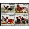 American Dogs Block of Four 20 Cent Stamps Mint Stamps Scott 2101a