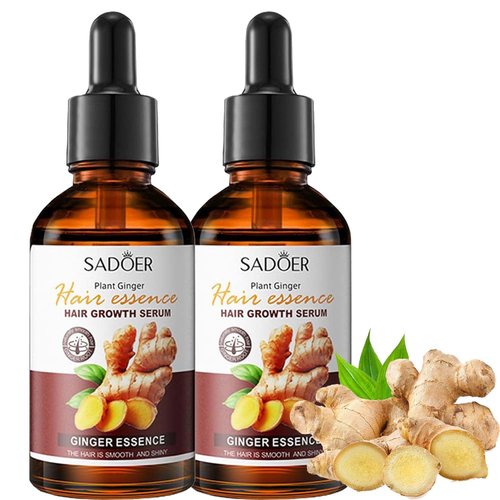 Atsy Ginger Hair Treatment Oil,Natural Ginger Hair Growth Serum,Ginger Extract Hair Care Essence for Dry Forked Hair,Deep Moisturizing Thicker Hair Essential Oil for All Hair Types 1 (B)