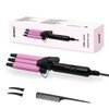 janelove Upgraded Hair Crimper 2 Adjustable Temperature, 1/2 Inch Beach Waves Curling Iron, Hair Waver for Short & Medium Hair, Home and Travel Friendly Crimper Hair Tool, Dual Voltage